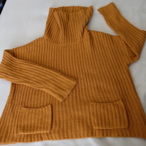 Mustard Yellow "Say What" Sweater - Picture 6 of 6